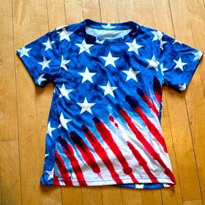 American Flag T-shirt. Like new. Size 8.